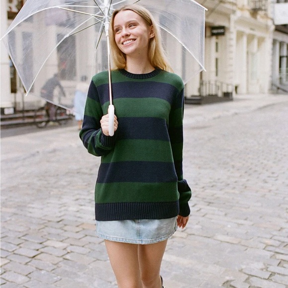 Brandy Melville Sweaters - Brandy Melville Briana Striped Cotton Sweater